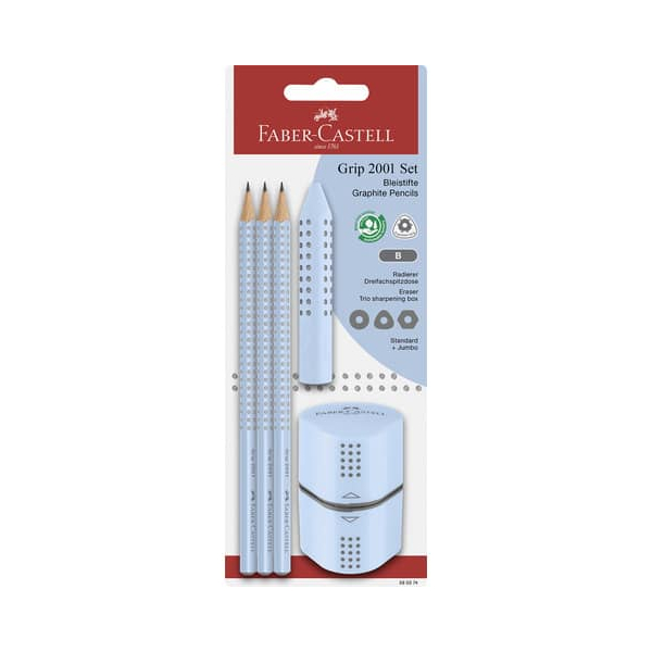 4005405800749 - Schreibset 5-tlg Grip 2001 sky blue 4005405800749 Faber Castell 4005405800749 - Schreibset 5-tlg Grip 2001 sky blue 4005405800749 Faber Castell