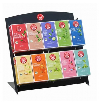 Teebar 10er für Gastro Premium, Stahl, schwarz ohne Inhalt