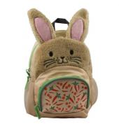 Kinderrucksack 7290842-93, Hase Pl&uuml;sch, mit Rei&szlig;verschluss