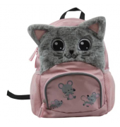 Kinderrucksack 7290842-94, Katze Pl&uuml;sch, mit Rei&szlig;verschluss