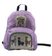 Kinderrucksack 7290842-95, Lama Pl&uuml;sch, mit Rei&szlig;verschluss