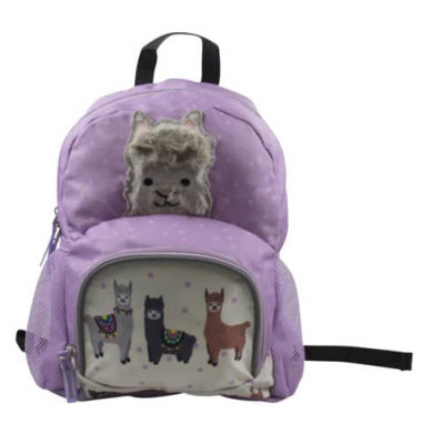 Kinderrucksack 7290842-95, Lama Pl&uuml;sch, mit Rei&szlig;verschluss