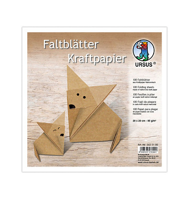 Faltblätter Kraftpapier braun