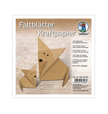 URSUS Faltblätter Kraftpapier braun