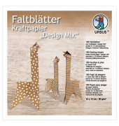 Faltblätter Kraftpapier braun-weiß
