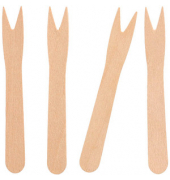 1.000 PAPSTAR Einweg-Gabeln pure Holz