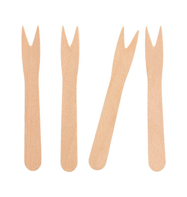 1.000 PAPSTAR Einweg-Gabeln pure Holz