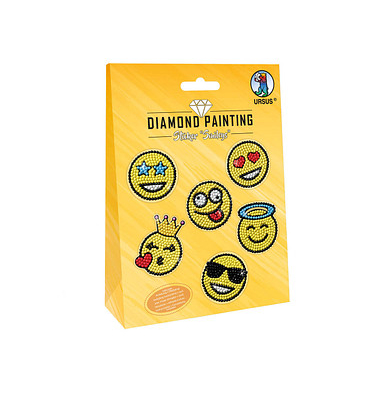 URSUS Diamond Painting Sticker-Set Smileys mehrfarbig