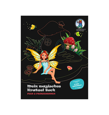 Kratzbuch Feen und Prinzessinen mehrfarbig