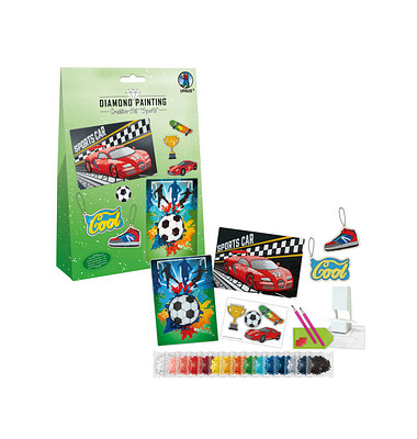 Diamond Painting 6x Motive Sports  mehrfarbig