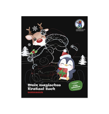 URSUS Kratzbuch Winterzeit mehrfarbig