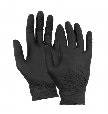 Einweghandschuhe Typ 40, Nitril, lebensmittelecht, schwarz, Größe 10 / XL,
