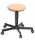 Sitzhocker 09002 Assistant Basic A1, buche, mit Rollen, höhenverstellbar, bis 120kg