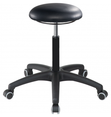 Sitzhocker 09056 Assistant Basic, schwarz, mit Rollen, höhenverstellbar, bis 120kg
