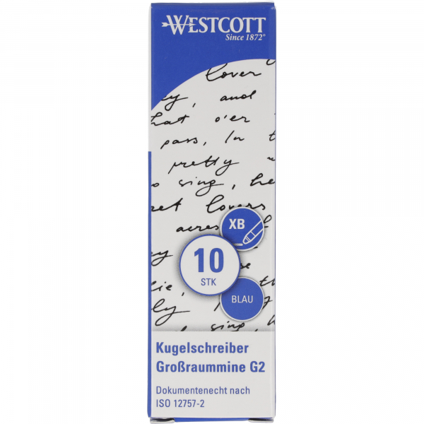 4027521530959 - Westcott Kugelschreibermine G2 E-733490 00 Metall bl 10St 4027521530959 10 Stück