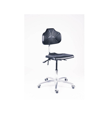 Arbeitsdrehstuhl W4-TR-PU-ALU schwarz