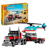 Creator 3in1 31146 Tieflader mit Hubschrauber Bausatz