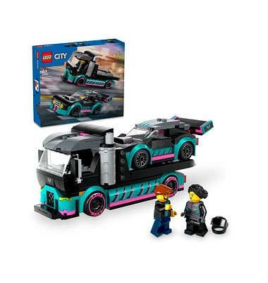 City 60406 Autotransporter mit Rennwagen Bausatz