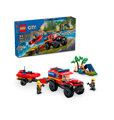 City 60412 Feuerwehrgeländewagen mit Rettungsboot Bausatz
