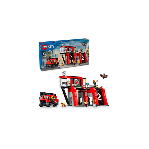 5702017582962 - City 60414 Feuerwehrstation mit Drehleiterfahrzeug Bausatz 5702017582962 LEGO