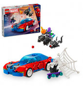 Marvel Spiderman 76279 Spider-Mans Rennauto & Venom Green Goblin Bausatz