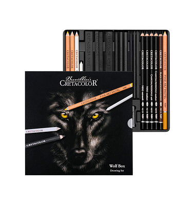 Wolf-Edition Zeichenkohle farbsortiert 1 Set
