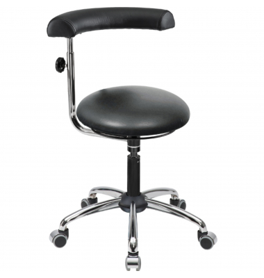 Sitzhocker 09704 A20, schwarz, mit Rollen, h&ouml;henverstellbar, bis 120kg