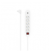 Steckdosenleiste 00223183 5fach USB-A Schalter 1,4m ws