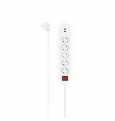 Steckdosenleiste 00223183 5fach USB-A Schalter 1,4m ws Steckdosenleiste 00223183 5fach USB-A Schalter 1,4m ws