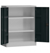 Stahlschrank ClassiX X-530318 anthrazit, lichtgrau 80,0 x 38,0 x 100,0 cm, aufgebaut 