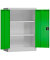 Stahlschrank ClassiX X-530325 lichtgrau, gelbgrün 92,0 x 42,0 x 120,0 cm, aufgebaut 