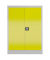 Stahlschrank ClassiX X-530326 zinkgelb, lichtgrau 92,0 x 42,0 x 120,0 cm, aufgebaut 