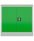 Stahlschrank ClassiX X-530305 lichtgrau, gelbgrün 80,0 x 38,0 x 75,0 cm, aufgebaut 
