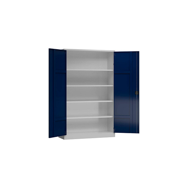 4061815564053 - Stahlschrank ClassiXXL X-530381 enzianblau lichtgrau 1200 x 600 x 1945 cm aufgebaut 4061815564053 LÜLLMANN 4061815564053 - Stahlschrank ClassiXXL X-530381 enzianblau lichtgrau 1200 x 600 x 1945 cm aufgebaut 4061815564053 LÜLLMANN