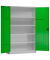 Stahlschrank ClassiXXL X-530385 lichtgrau, gelbgrün 120,0 x 60,0 x 194,5 cm, aufgebaut 