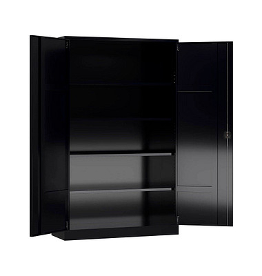 Stahlschrank ClassiXXL X-530389 tiefschwarz 120,0 x 60,0 x 194,5 cm, aufgebaut 