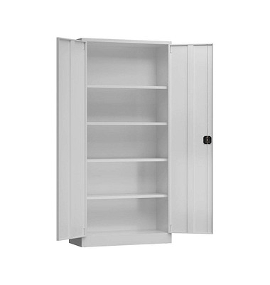 Stahlschrank ClassiX X-530340 lichtgrau 92,0 x 42,0 x 194,5 cm, aufgebaut 