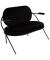 2-Sitzer Sofa SATURNE schwarz Stoff