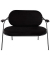 2-Sitzer Sofa SATURNE schwarz Stoff