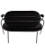 2-Sitzer Sofa SATURNE schwarz Stoff