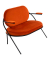 2-Sitzer Sofa SATURNE rost schwarz Stoff