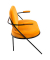 2-Sitzer Sofa SATURNE safran schwarz Stoff