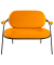 2-Sitzer Sofa SATURNE safran schwarz Stoff