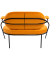 2-Sitzer Sofa SATURNE safran schwarz Stoff
