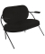 2-Sitzer Sofa SATURNE schwarz Kunstleder