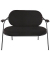 2-Sitzer Sofa SATURNE schwarz Kunstleder
