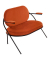 2-Sitzer Sofa SATURNE rost schwarz Kunstleder