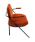 2-Sitzer Sofa SATURNE rost schwarz Kunstleder