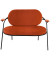2-Sitzer Sofa SATURNE rost schwarz Kunstleder