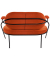 2-Sitzer Sofa SATURNE rost schwarz Kunstleder